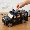 PIGGY BANK SAFE interaktyvus policijos automobilis vaikams, elektroninis, juodas