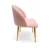 Pink BOUCLE "LAMB" MINŠTA KĖDĖ Rožinis GOLD LEGS GLAMOUR TEDDY stiliaus