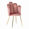 Pink Gold Glamour Rožinė Coral Velour kėdė tualetiniam stalui SOPI grožio salonas