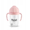 Pink Piciuś Sippy buteliukas vaikams su pasvertu šiaudeliu 240 ml 6m+ Rožinis