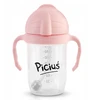 Pink Piciuś Sippy buteliukas vaikams su pasvertu šiaudeliu 240 ml 6m+ Rožinis