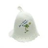 Pirties kepurė Don't worry Be happy balta/vilna100%