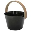 Pirties kubiliukas SAUNIA, 5 l, aliuminio, juodos sp., beržo rankenėlė