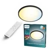 Lubinis šviestuvas Plafoninis LED šviestuvas PHILIPS VALEN 16W 2200-6500K 2000lm juodas Ø29,1x2,4cm su pultu