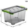 Dėžė su dangčiu Evo Total Rotho 39.3x28.3x16cm/11L permatoma/pilka
