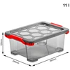 Dėžė su dangčiu Evo Total Rotho 39.3x28.3x16cm/11L permatoma/pilka
