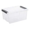 Plastikinė dėžė fiksuojamu dangčiu Pro Box Plast Team 14L permatoma