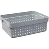 Plastikinė dėžė Seoul Plast Team M/26.8x35.7x13.1cm pilkas/violetinis
