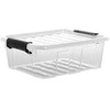 Plastikinė dėžė su fiksuojamu dangčiu Plast Team 1.5L Home Box