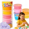 PLASTIKINĖ MASĖ SU KAMULIAIS FOAM CLAY Creative putplastis PIANKOLINA 6 vnt.