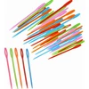PLASTIKINĖS adatos 100 Vnt. 7cm Kelių spalvų glotnus, didelis tinklelis, ILGUS