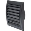 Plastikinės ventiliacijos grotelės ND10RA, 148 x 153 mm, DN100, su užsklanda, antracito sp.