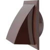 Plastikinės ventiliacijos grotelės ND12ZB, 190 x 190 mm, DN125, su žaliuze, rudos sp.