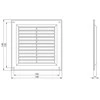 Europlast Aliumininės ventiliacijos grotelės, 150 x 150 mm, juodos