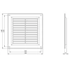 Europlast Aliumininės ventiliacijos grotelės, 150 x 150 mm, juodos