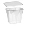 Plastikiniai indai su dangčiais maistui laikyti Toro 500ml/10gab. permatomi