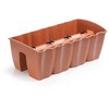 Prosperplast Plastikinis balkono vazonas CROWN, rudos sp., 58 x 27,8 x 20,1 cm