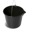 Prosperplast Plastikinis kibiras, su piltuvėliu, su rankena, juodos sp., 12 l