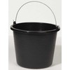 Plastikinis kibiras, su rankena, juodos sp., 12 l
