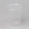 Plastikinis kibirėlis su dangčiu maistui laikyti 520ml permatomas