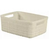 Plastikinis krepšelis CURVER Jute, kreminės sp., h15 x 36 x 28 cm, 12 L