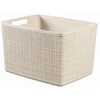 Plastikinis krepšelis CURVER Jute, kreminės sp., h15 x 36 x 28 cm, 12 L