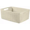 Plastikinis krepšelis CURVER Jute, kreminės sp., h15 x 36 x 28 cm, 12 L