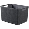 Daiktadėžė CURVER JUTE, 20 l, pilka, 36×28×23 cm