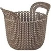 Plastikinis krepšys Knit XS Curver 19x23x19cm tamsiai rudas