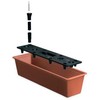 Prosperplast Plastikinis lovelis su drėkinimo sistema BALCONY CAN, rudos sp., 60 x 18 x 14 cm