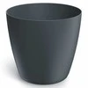 Dekoratyvinis gėlių vazonas Mate Ø16cm H14.5cm plastik./antrac. sp.