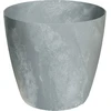 Plastikinis vazonas MATE BETON EFFECT, antracito sp., 18 x 16 cm