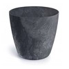 Plastikinis vazonas MATE BETON EFFECT, antracito sp.,16 x 15 cm