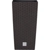 Dekoratyvinis gėlių vazonas Mate Ø20cm H18cm plastikinis/š.pilkas