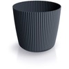 Prosperplast Dekoratyvinis gėlių vazonas Milly Round Ø20cm H17cm plastik./antrac. sp.