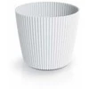 Dekoratyvinis gėlių vazonas Milly Round Ø17cm H15cm plastikinis/baltas