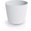 Dekoratyvinis gėlių vazonas Milly Round Ø13cm H11cm plastikinis/baltas