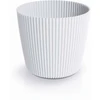 Dekoratyvinis gėlių vazonas Milly Round Ø14.6cm H13cm plastikinis/baltas