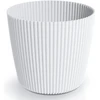 Dekoratyvinis gėlių vazonas Milly Round Ø13cm H11cm plastikinis/baltas
