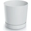 Dekoratyvinis gėlių vazonas Tubo P Ø14.8cm H14.7cm plastikinis/baltas