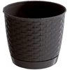 Dekoratyvinis gėlių vazonas Tubo P Ø19.9cm H19.6cm plastikinis/Marsala