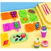 Plastilinas lipni masė makaronų gaminimo mašinėlė žirafa ledai formelės rinkinys vaikams 31 elementas „click4toys“