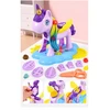 Plastilinas lipni masė makaronų gaminimo mašinėlė vienaragis formelės dinozaurai rinkinys vaikams 51 elementas „click4toys“