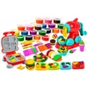 Plastilinas lipni masė makaronų gaminimo mašinėlė skrudintuvas mėsainis formelės rinkinys vaikams 51 elementas „click4toys“