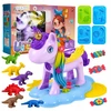 Plastilinas lipni masė makaronų gaminimo mašinėlė vienaragis formelės dinozaurai rinkinys vaikams 51 elementas „click4toys“