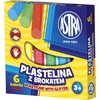 Plastilinas su blizgučiais 6 spalvos ASTRA - ASTRA kanceliarinės prekės