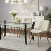 Platan Sofa OSLO BEIGE minkšta, dygsniuota kėdė valgomajam, virtuvei, svetainei