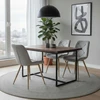 Platan Sofa OSLO Pilkas minkšta, dygsniuota kėdė valgomajam, virtuvei, svetainei