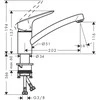 Hansgrohe virtuves izlietnes maisītājs Logis 120, hroms