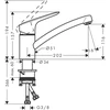 Hansgrohe virtuves izlietnes maisītājs Logis 120, hroms